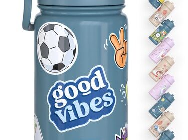 Trinkflasche Kinder Edelstahl mit Strohhalm Thermosflasche