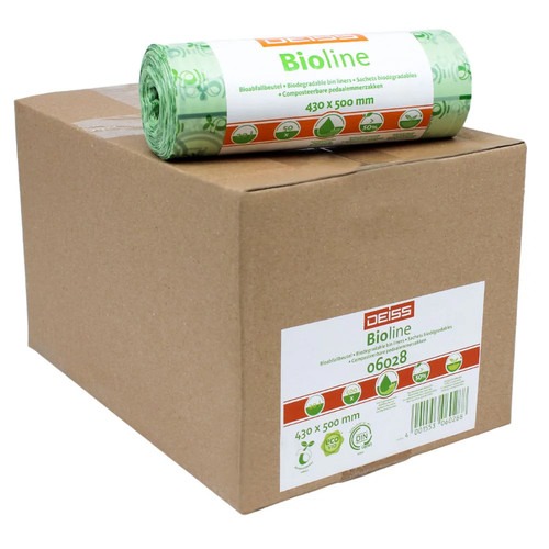 DEISS Biomüllbeutel 20 Liter, 06028, 100%