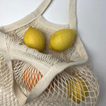 100% Bio Baumwoll Einkaufsnetz Wiederverwendbare Netztasche,