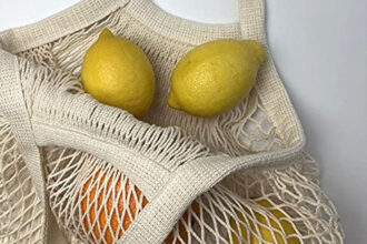 100% Bio Baumwoll Einkaufsnetz Wiederverwendbare Netztasche,