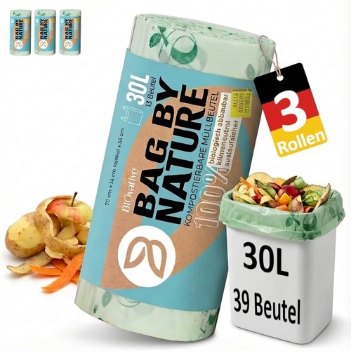30L Biomüllbeutel mit Henkel | 39