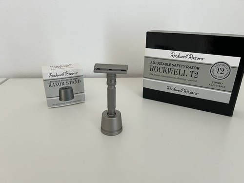 Rockwell T2 Rasierhobel, Butterfly-Verschluss, Edelstahl