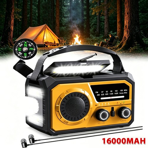 Notfall Kurbelradio 16000mAh Solar Power Bank