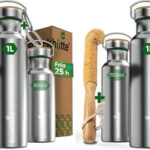 Blockhütte Premium Edelstahl Trinkflasche Isoliert I