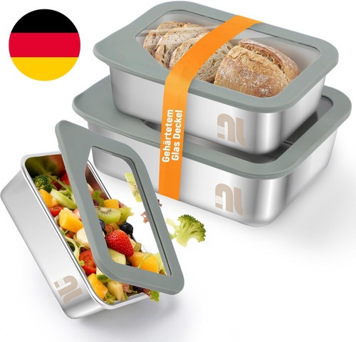 Nicelock Aufbewahrungsdosen 3Er Set Mit Glasdeckel