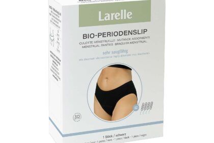 Larelle Bio-Periodenunterwäsche, Slip, Gr. M, schwarz