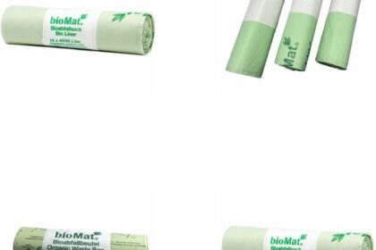 BIOMAT kompostierbare Bioabfallbeutel Müllbeutel Biomüll 30-120L