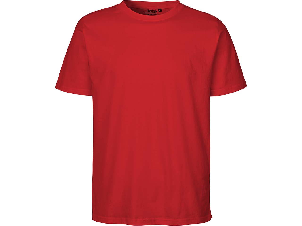 Neutral Bio-Unisex-T-Shirt mit Rundhalsausschnitt, red, Gr. S