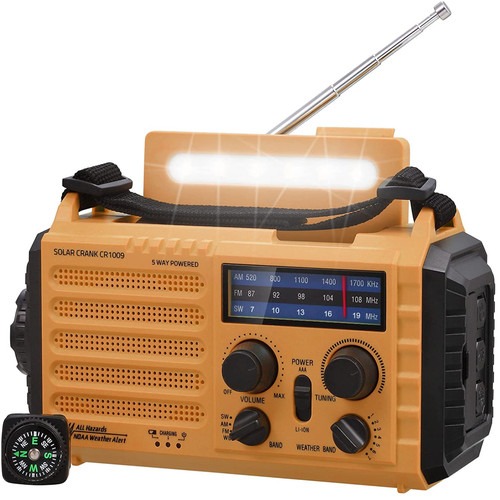 Solar Radio mit Dynamo und Kurbel