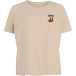 GREENBOMB Bio-Damen-T-Shirt 'Sloth Spirit' weit geschnitten, latte, Gr. S