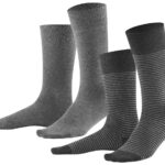 2er-Pack Living Crafts Bio-Herren-Socken "Arni" grau, Gr. 39/42