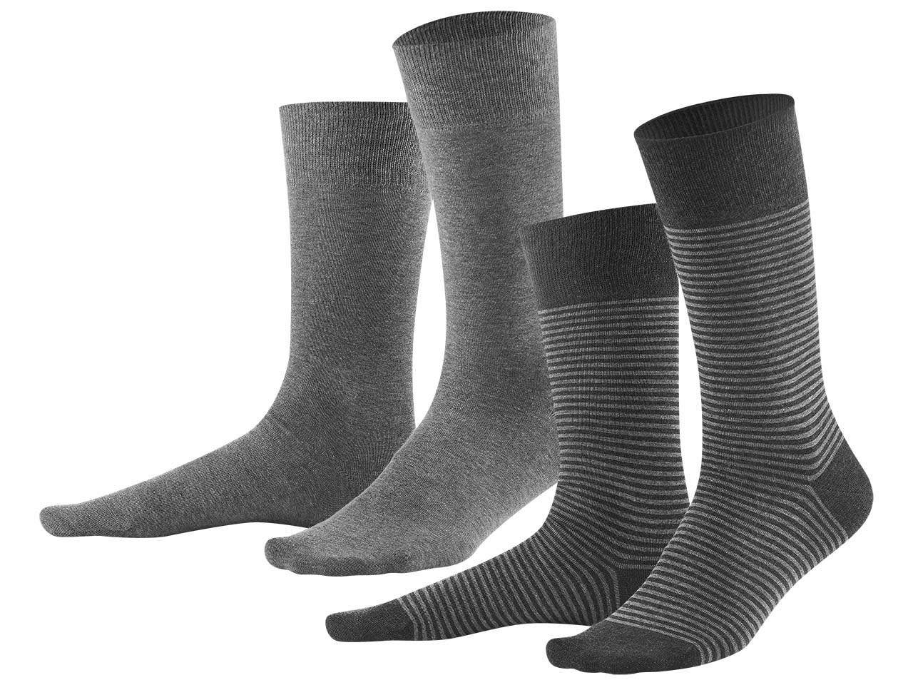 2er-Pack Living Crafts Bio-Herren-Socken "Arni" grau, Gr. 39/42