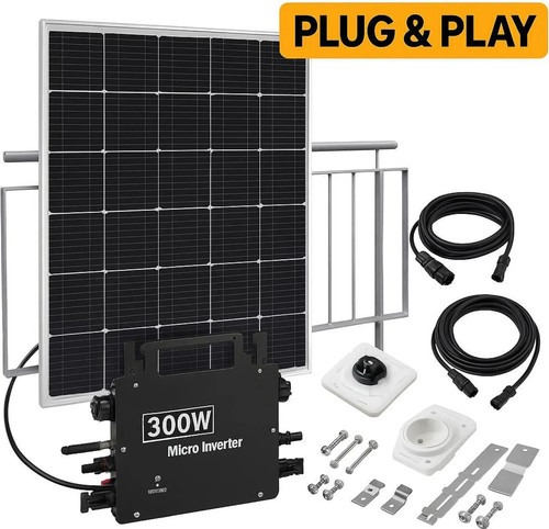 Starterset Solarkraftwerk Solarpanel 300W Balkonkraftwerk inkl.