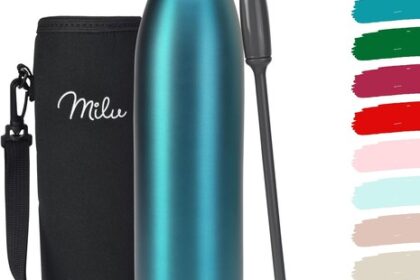 Milu Isolierte Edelstahl Trinkflasche 1L Auslaufsicher