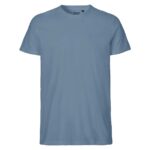 Neutral Bio-Herren-T-Shirt mit Rundhalsausschnitt, dusty indigo, Gr. L