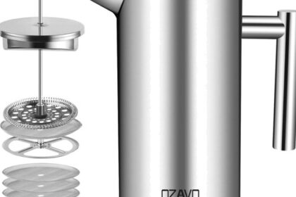 Kaffeebereiter French Press 1L Edelstahl isoliert