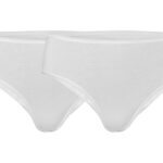 Living Crafts 2er-Pack Bio-Damen-Slip 'TARISSA' mit Spitze, offwhite, Gr. M