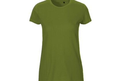 Neutral Bio-Damen-T-Shirt mit Rundhalsausschnitt military, Gr. M