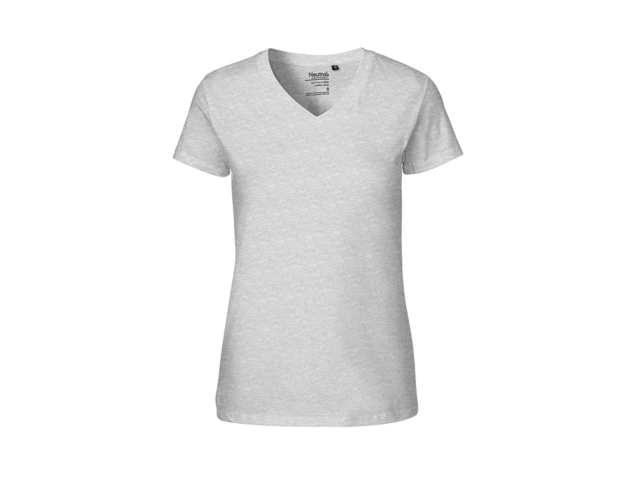 Neutral Bio-Damen-T-Shirt mit V-Ausschnitt 155 g/m² weiß, Gr. M