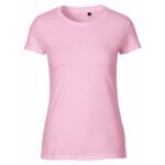 Neutral Bio-Damen-T-Shirt mit Rundhalsausschnitt light pink, Gr. S