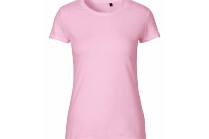 Neutral Bio-Damen-T-Shirt mit Rundhalsausschnitt light pink, Gr. S