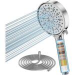 Duschkopf Wasserfilter, Hochdruck, 6 Strahlarten, Wassersparend,