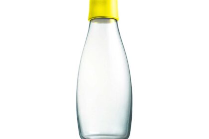 retap Trinkflasche 0,5 l aus Glas yellow