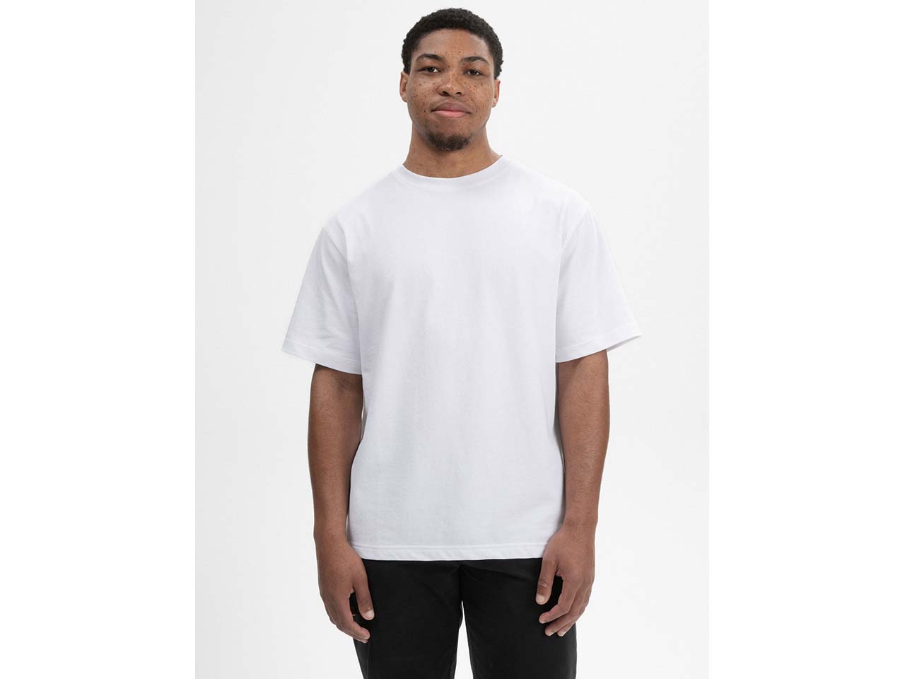 MELA Bio-Herren-T-Shirt 'BHAJAN' mit überschnittenen Schultern, weiß, Gr. XL