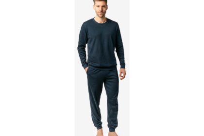 Living Crafts Bio-Herren-Schlafanzug "ALVAR", dark navy, Gr. L