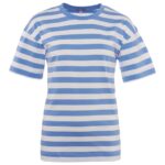 Living Crafts Bio-Damen-T-Shirt 'Maria' forget me not/offwhite, Gr. S