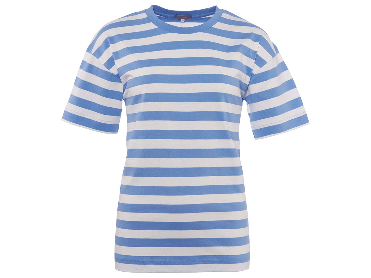 Living Crafts Bio-Damen-T-Shirt 'Maria' forget me not/offwhite, Gr. S