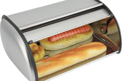 Brotkasten Aus Edelstahl, 33X24X15Cm Brotbox Mit