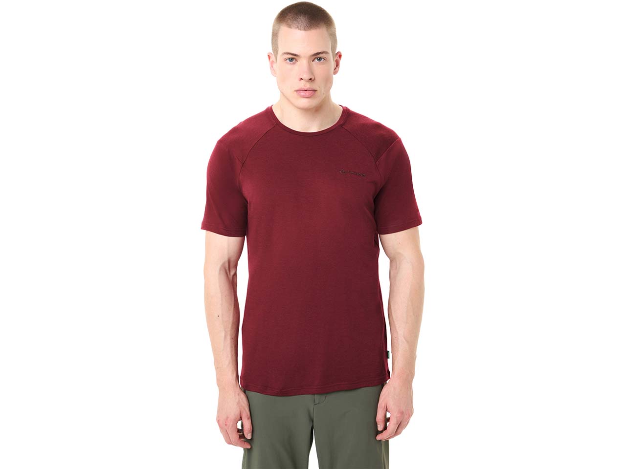 VAUDE Herren-T-Shirt "Essential Wool" mit 90 % Merinowolle, carmine, Gr. XXL