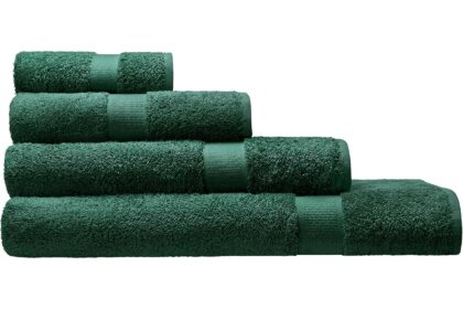 Cotonea Frottier Handtuch 50 x 100 cm, Bio-Baumwolle, smaragd