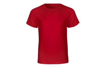 Neutral Bio-Kinder T-Shirt mit Rundhalsausschnitt rot, Gr. 104/110