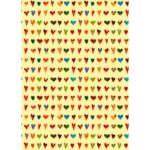 5 Bogen Recycling Geschenkpapier "Herzen" 50 x 70 cm, 80g/m²