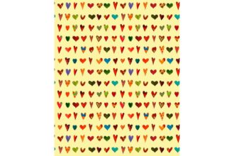 5 Bogen Recycling Geschenkpapier "Herzen" 50 x 70 cm, 80g/m²