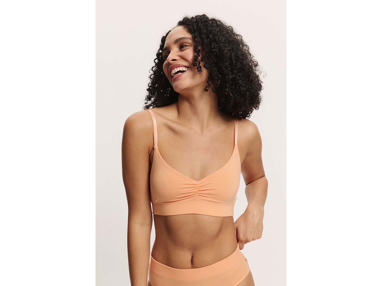 tranquillo Damen-Bralette "Nolaa" aus Tencel, peach, Gr. M
