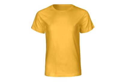 Neutral Bio-Kinder T-Shirt mit Rundhalsausschnitt gelb, Gr. 116/122