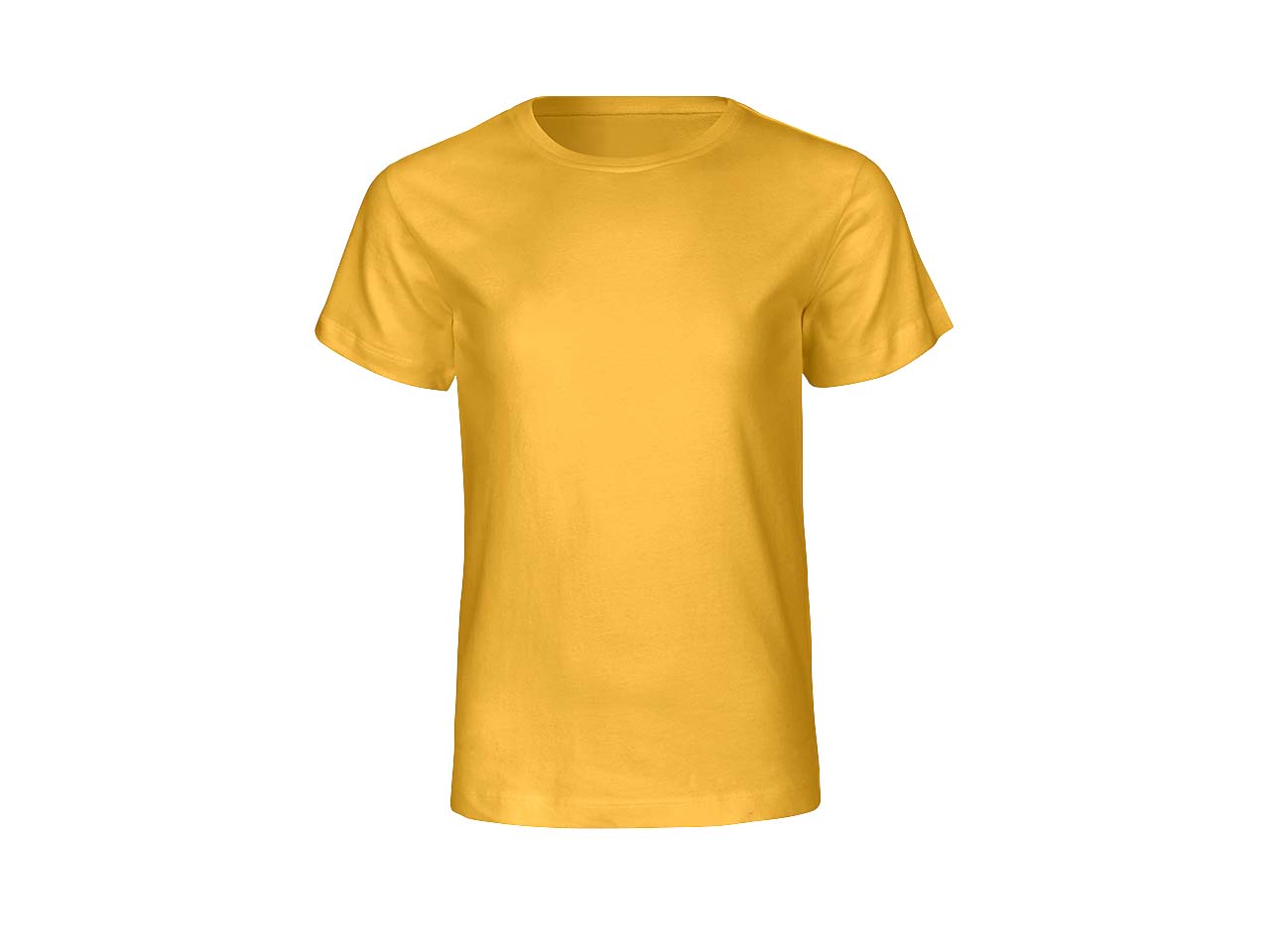 Neutral Bio-Kinder T-Shirt mit Rundhalsausschnitt gelb, Gr. 116/122