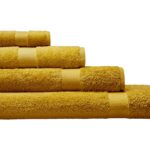 Cotonea Frottier Handtuch 50 x 100 cm, Bio-Baumwolle, curry