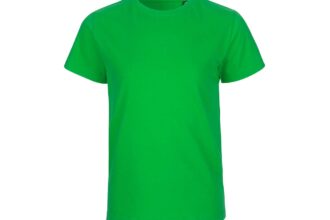 Neutral Bio-Kinder T-Shirt mit Rundhalsausschnitt hellgrün, Gr. 128/134