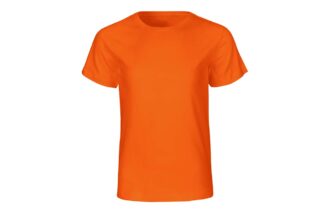 Neutral Bio-Kinder T-Shirt mit Rundhalsausschnitt orange, Gr. 128/134