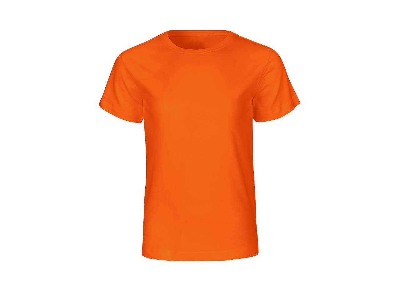 Neutral Bio-Kinder T-Shirt mit Rundhalsausschnitt orange, Gr. 128/134