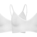 Living Crafts 2er-Pack Bio-Damen-Bustier 'TAMILLA' mit V-Ausschnitt, offwhite, Gr. S