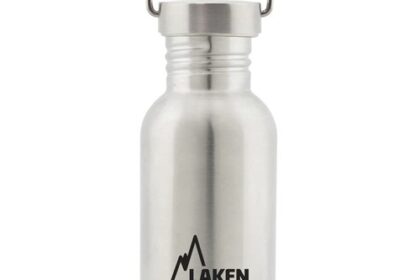 sehr robuste Edelstahlflasche 0,5l silber mit