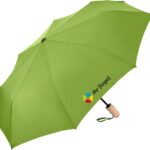 AC-Taschenschirm 'ÖkoBrella' mit Recycling-Polyester Bezug, limette