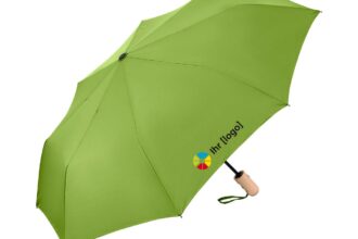 AC-Taschenschirm 'ÖkoBrella' mit Recycling-Polyester Bezug, limette