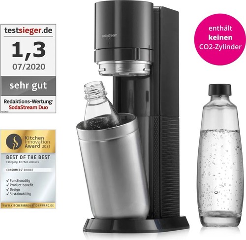 SodaStream DUO Wassersprudler 2 Glasflaschen 2