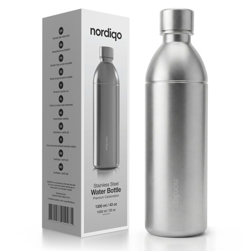 1.3L Edelstahlflasche für Aarke Carbonator 3